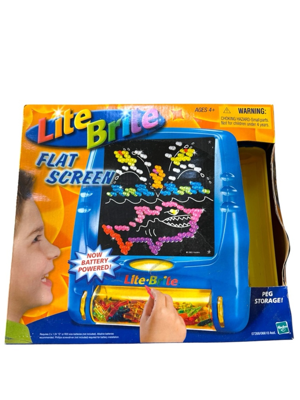 Hasbro Lite Brite Flat Screen Blue Battery Powered 2004 BRAND NEW - UNTESTED